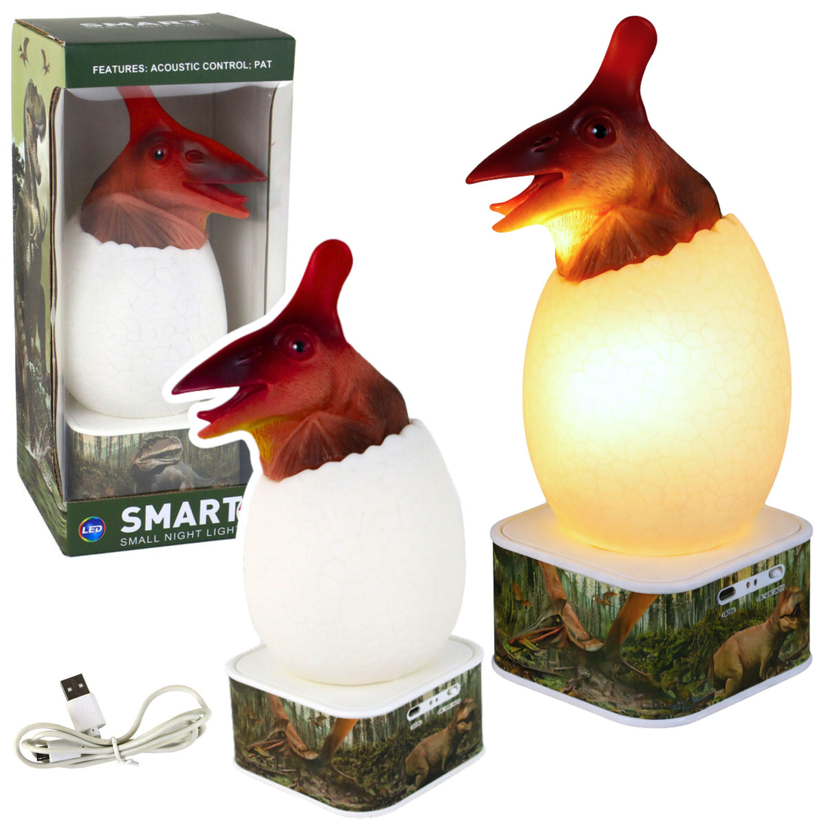 Dinosaur Pterosaur Led Micro Usb Egg Lamp