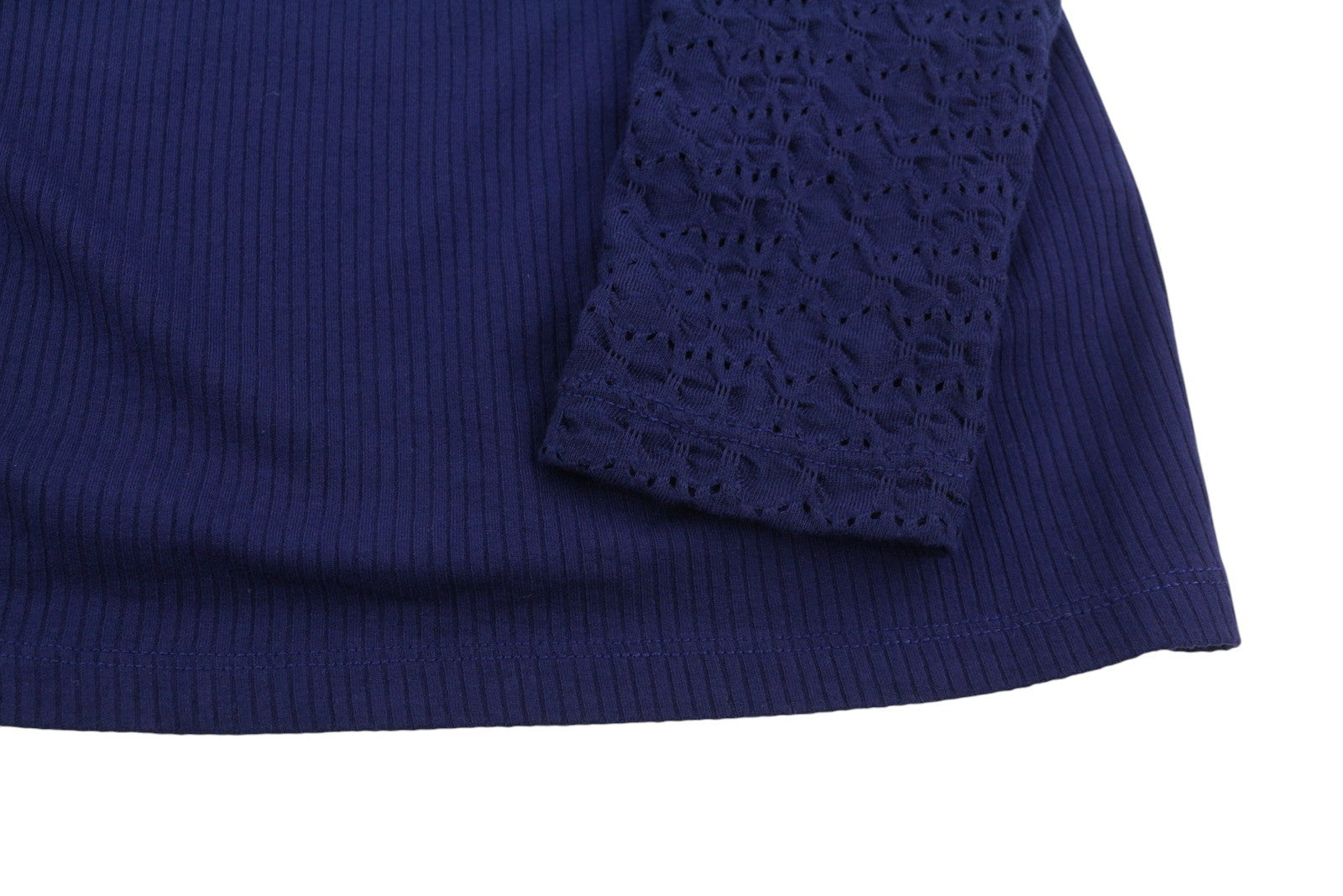 Desigual Praga Women Dressdark Blue Round Neck Long Sleeve Fitted Mini