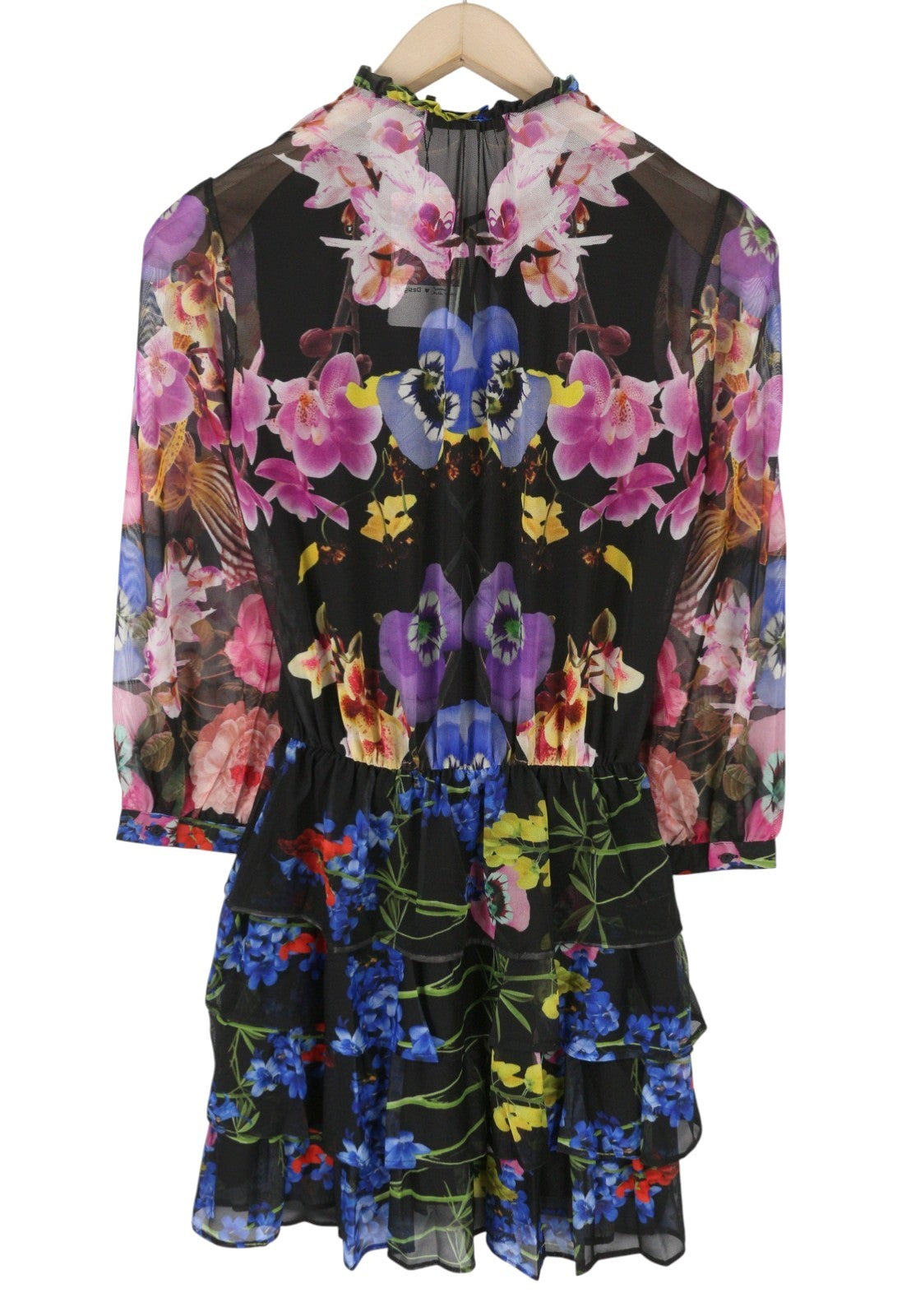 Desigual Leyon Women Dressmulticolor Floral Print Layered Skirt Mini