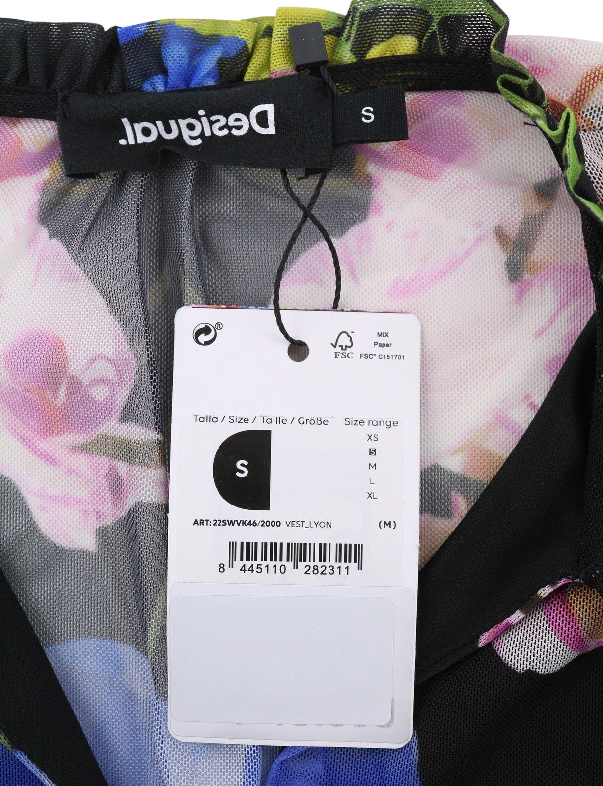 Desigual Leyon Women Dressmulticolor Floral Print Layered Skirt Mini