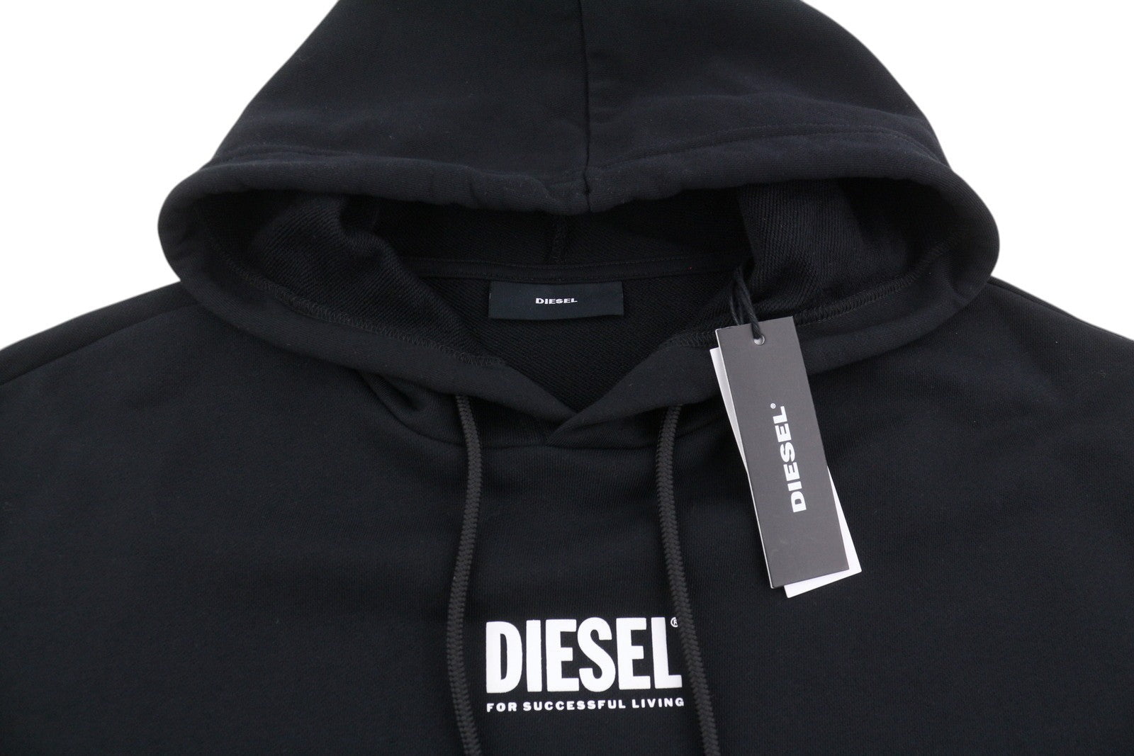 Diesel D-ilse-small Logo Femmes Dressblack Sweat À Capuche Kangourou Surdimensionné Rrp160