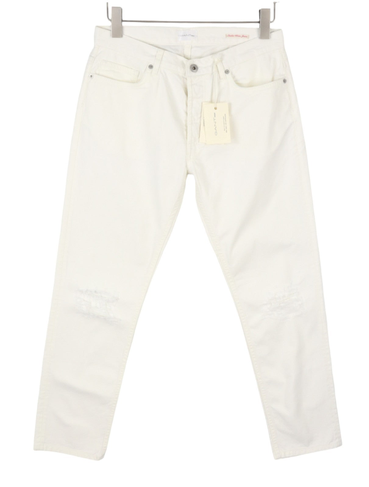 Gant Rugger Slacker Bianco Donna Jeansoff Bianco Distress Slim Fit