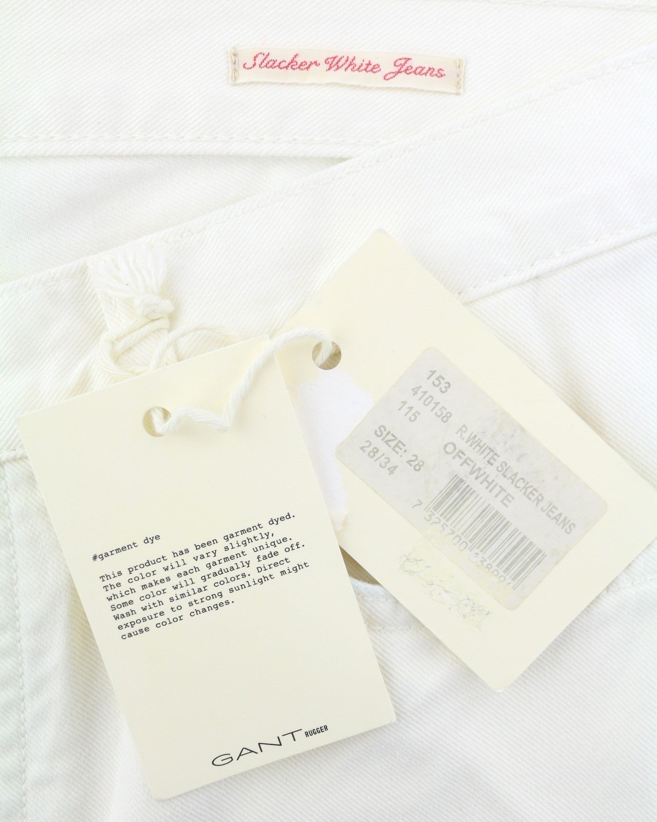 Gant Rugger Slacker Bianco Donna Jeansoff Bianco Distress Slim Fit