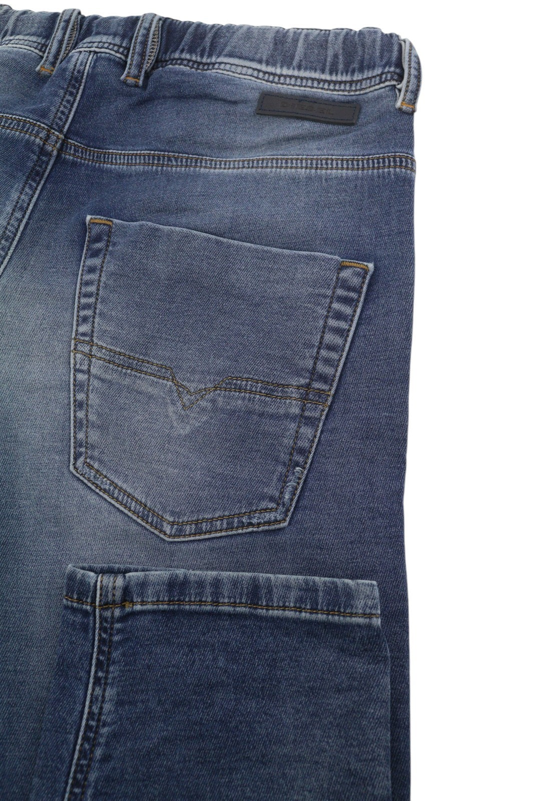 Diesel Krooley-ne 084tz Men Jeansblue Whiskers Faded Distress Slim Jogg