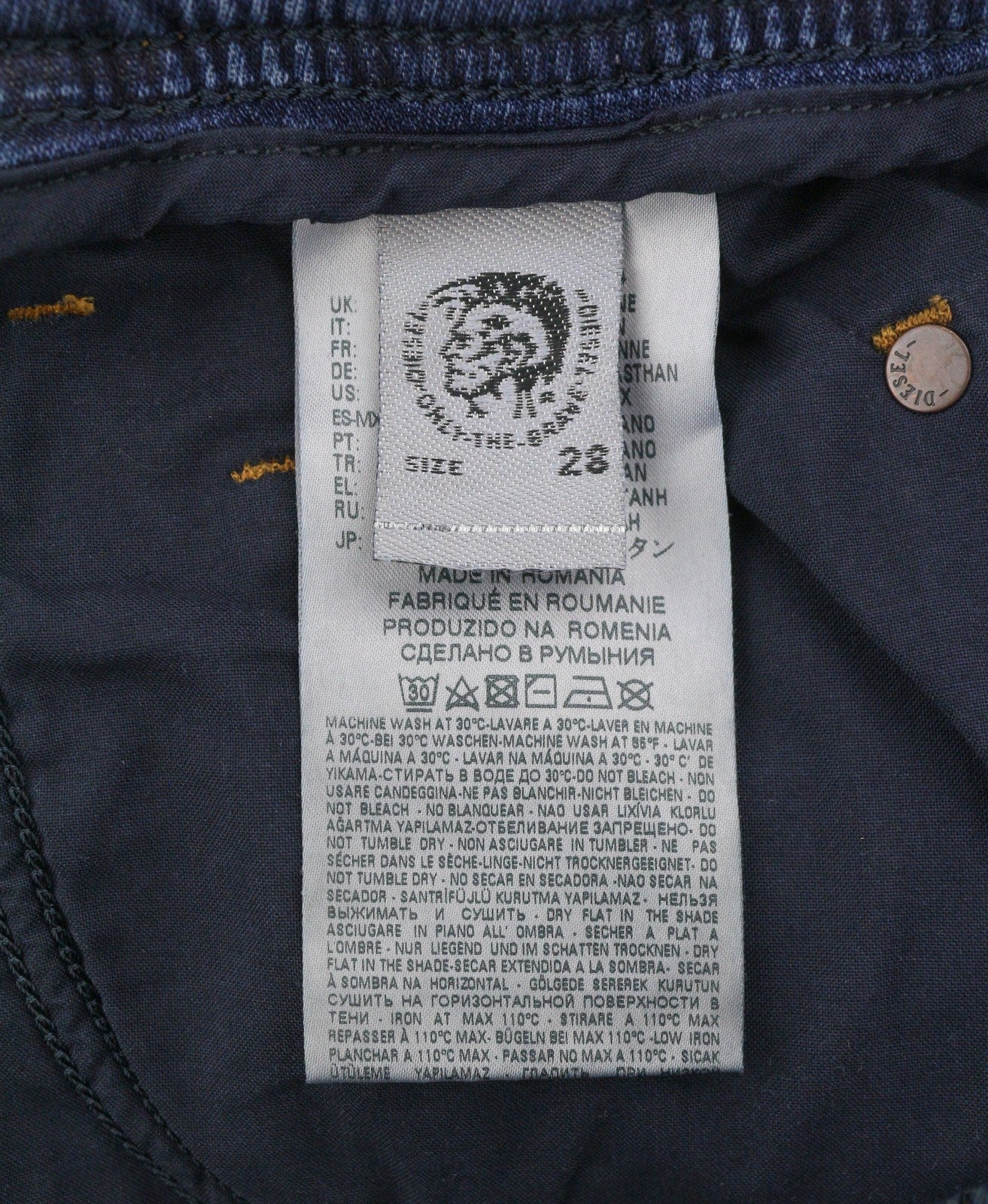 Diesel Krooley-ne 084tz Men Jeansblue Whiskers Faded Distress Slim Jogg