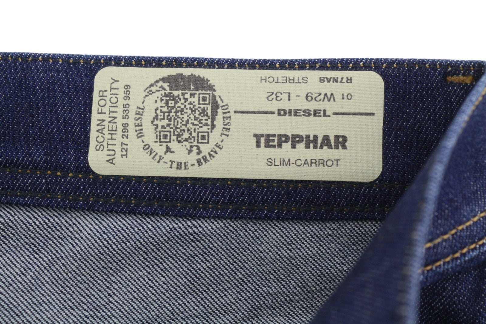 Diesel Tepphar R7na8 Men Jeansblue Faded Distress Slim Carrot Strečing