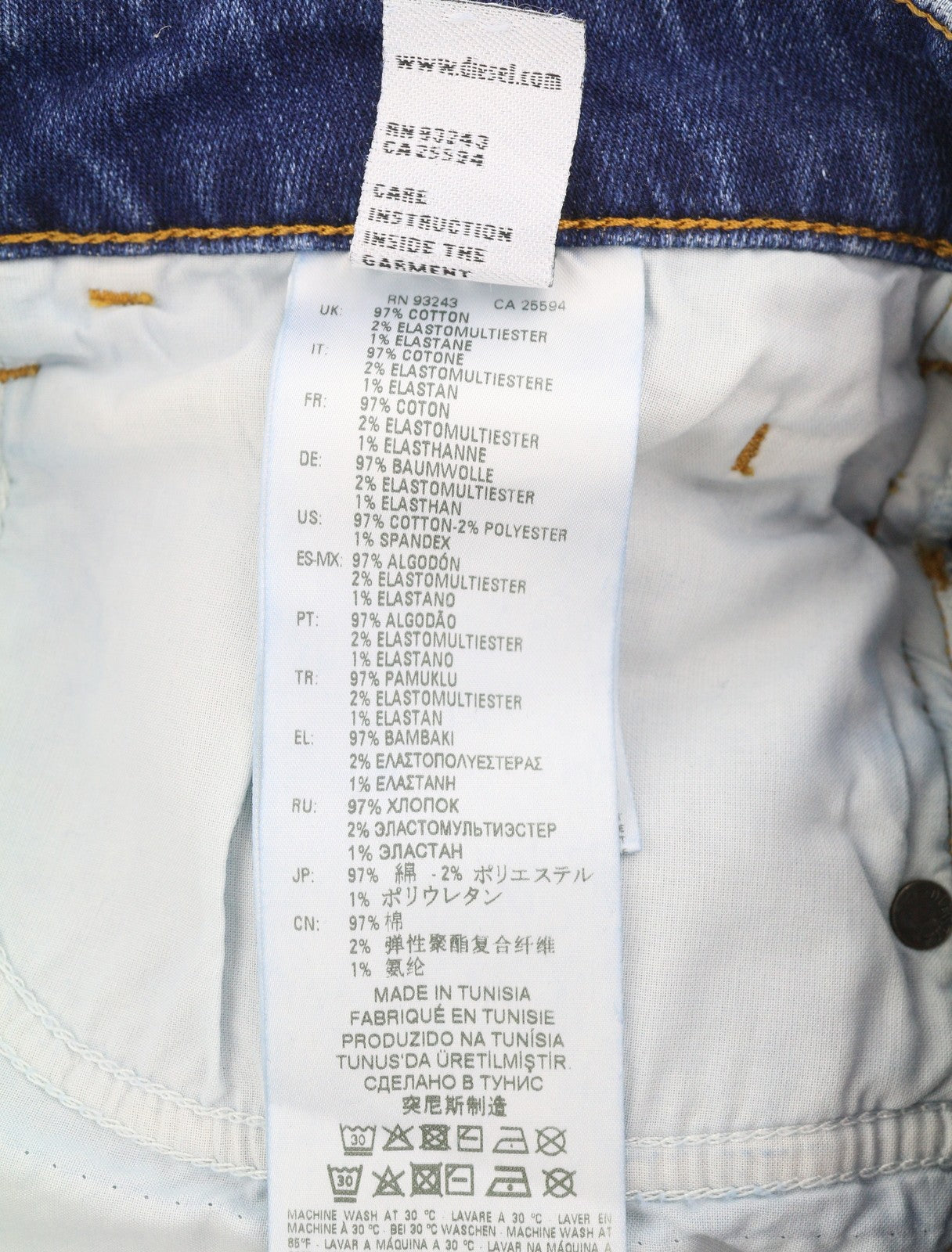 Diesel D-bazer 083az Men Jeansblue Faded Distress Tapered Stretch