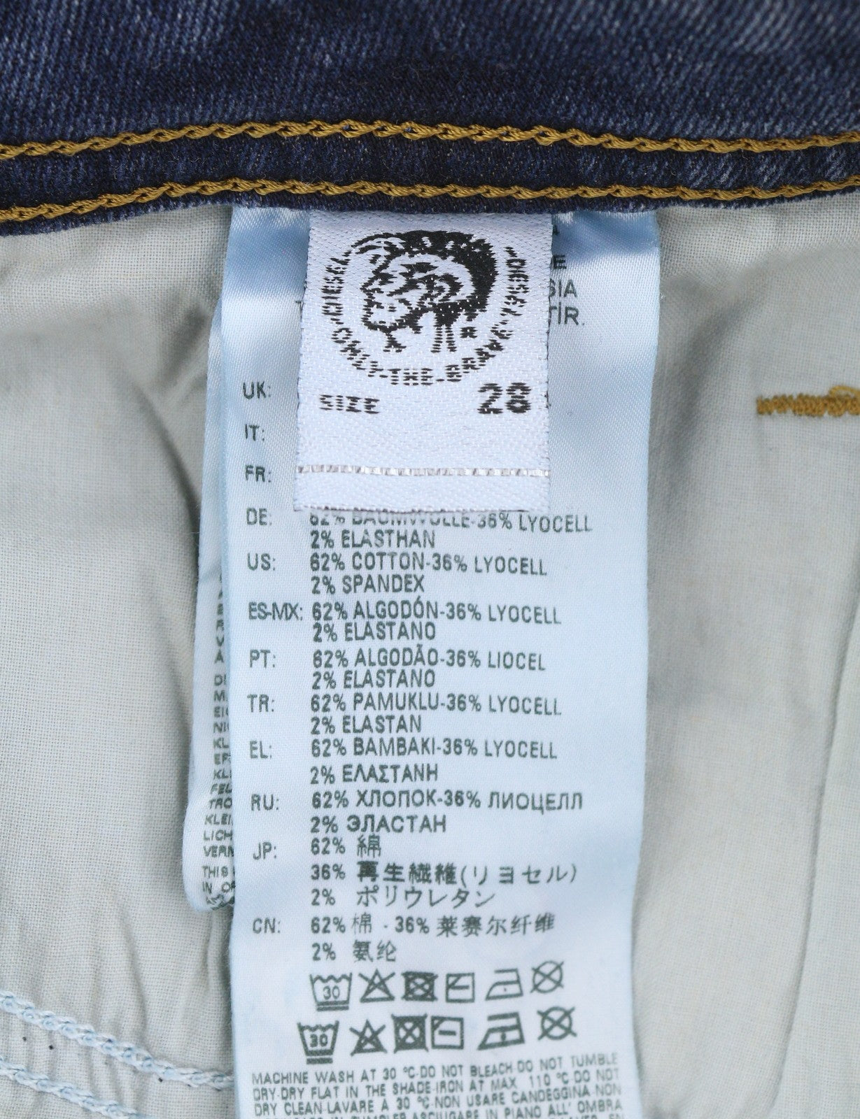 Diesel Thommer 083ac Herren Jeansblau Distress Slim Skinny Fit Stretch