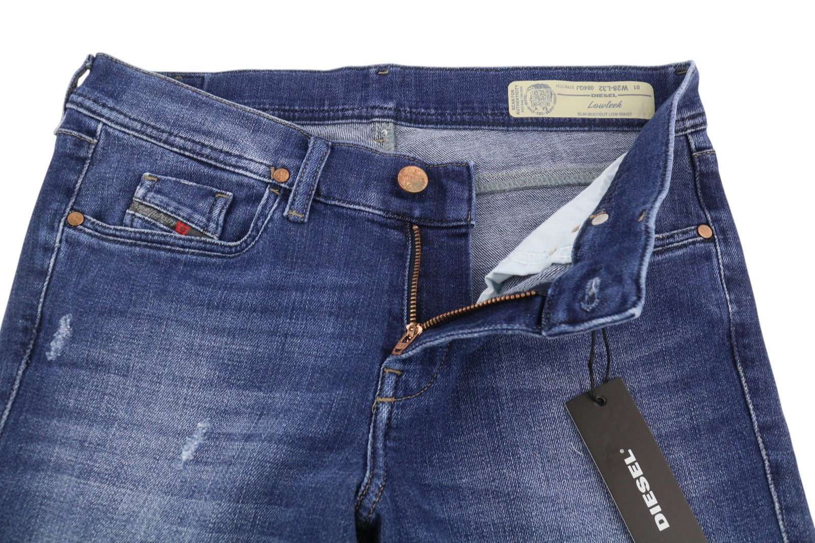 Diesel Lowleeh 084qj Femme Jeansbleu Slim Bootcut Taille Basse Stretch