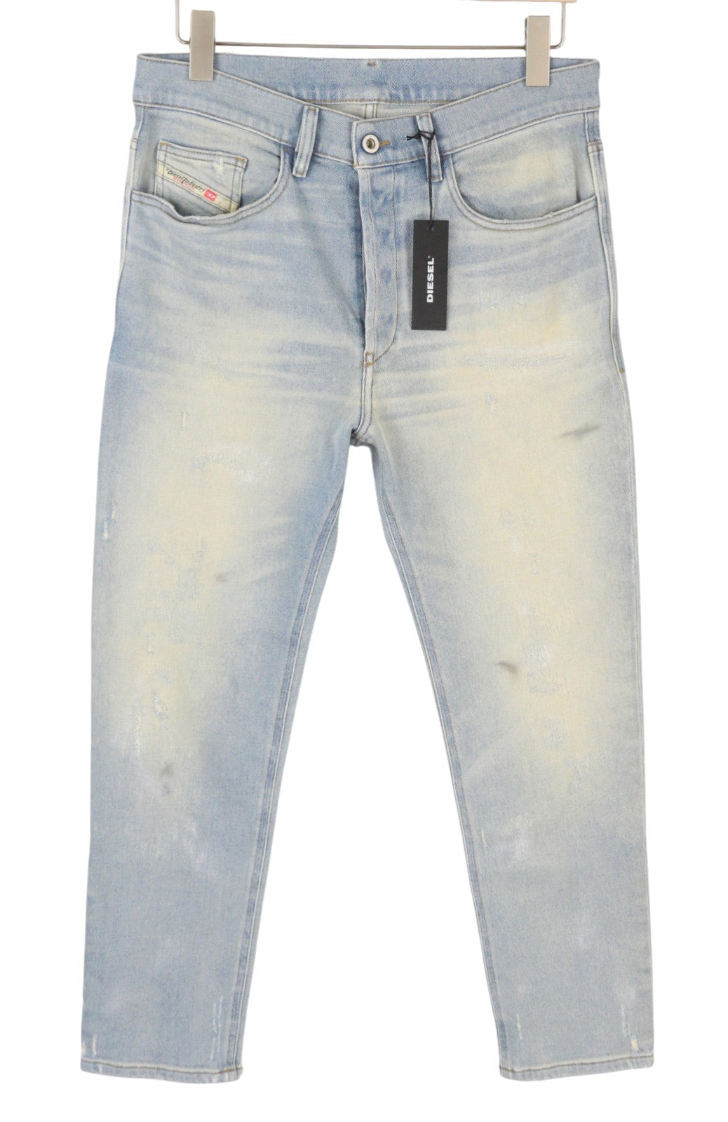 Diesel D-eetar 081ak Men Jeansblue Whiskers Faded Distress Aged Look