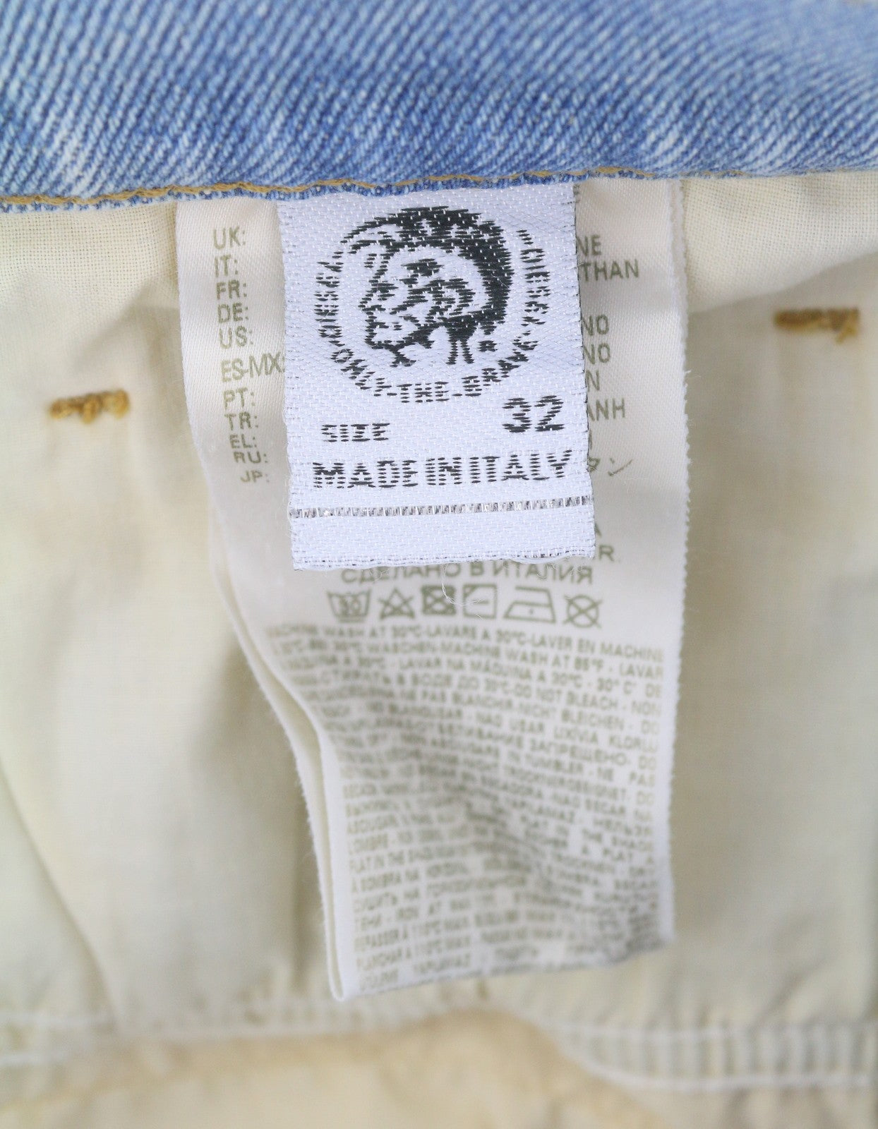 Diesel D-eetar 081ak Men Jeansblue Whiskers Faded Distress Aged Look