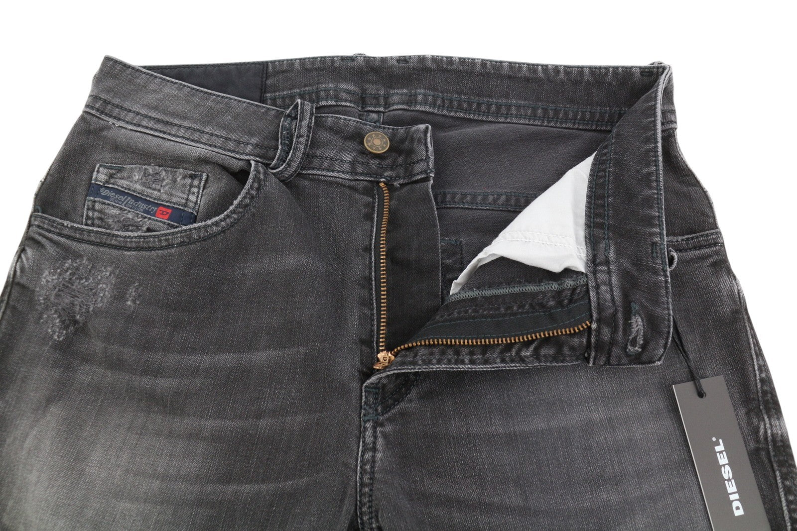 Diesel Thommer 069bh Herre Jeanssorte knurhår Faded Distress Slim Skinny