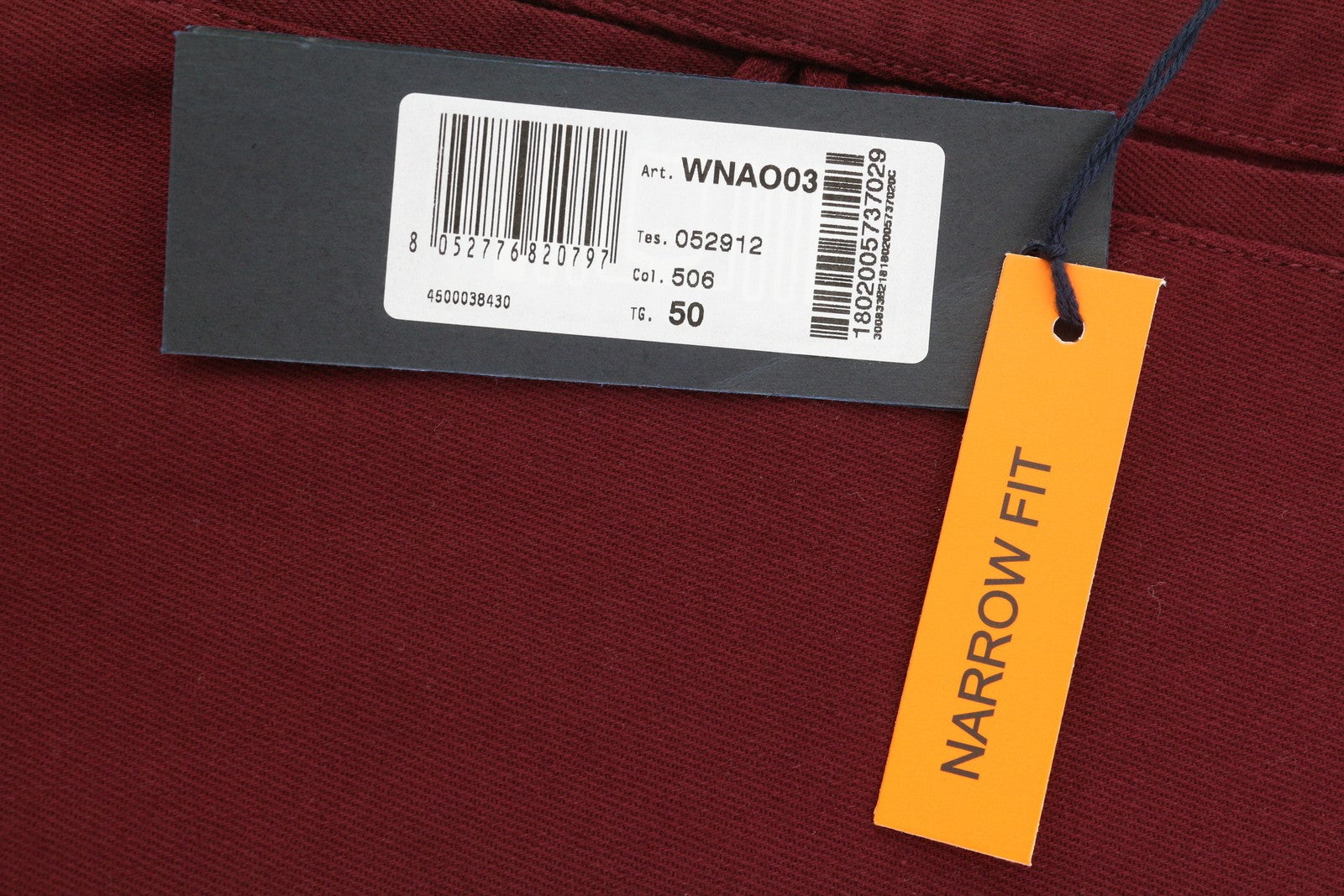 Harmont & Blaine Herrebukser 50burgundy Narrow Fit Zip Fly Chino