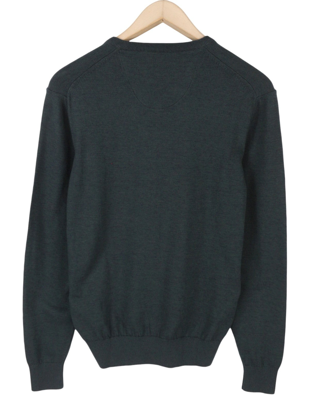 Maglione da uomo State Of Art grigio scuro melange lavorato a maglia con scollo a V