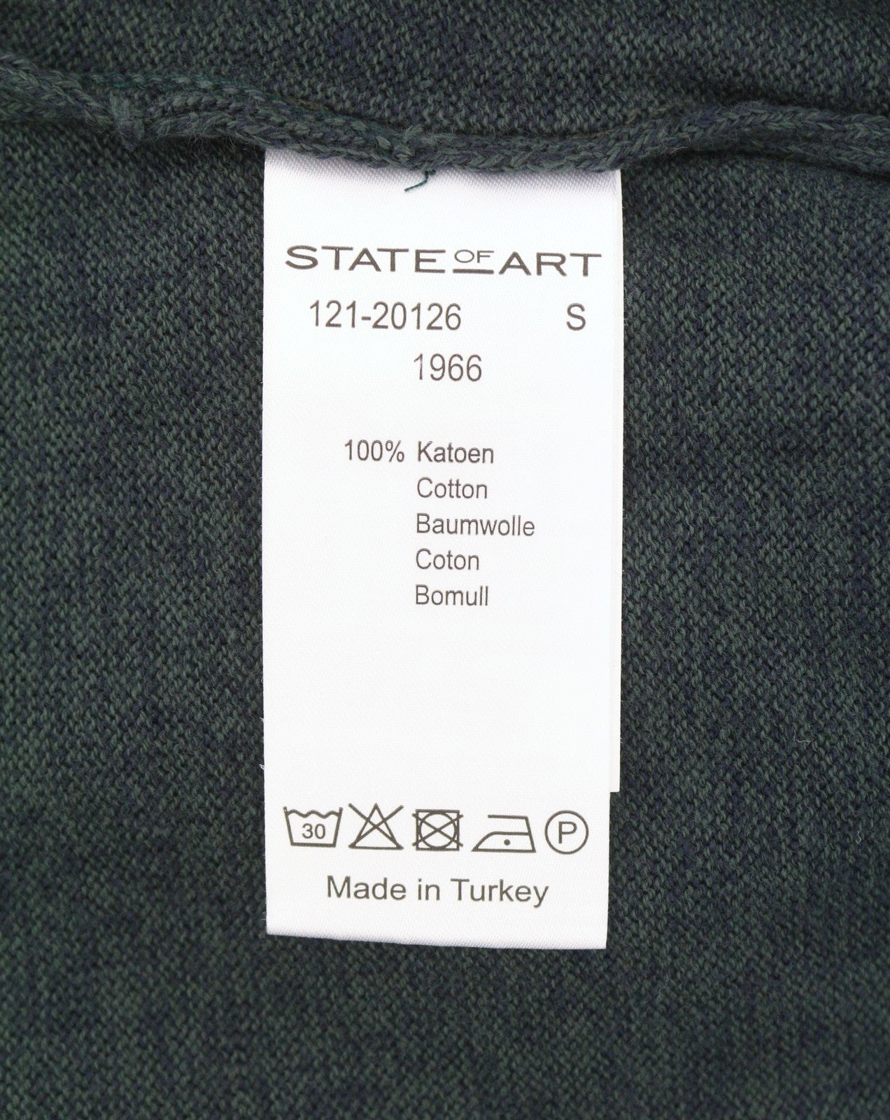 Maglione da uomo State Of Art grigio scuro melange lavorato a maglia con scollo a V