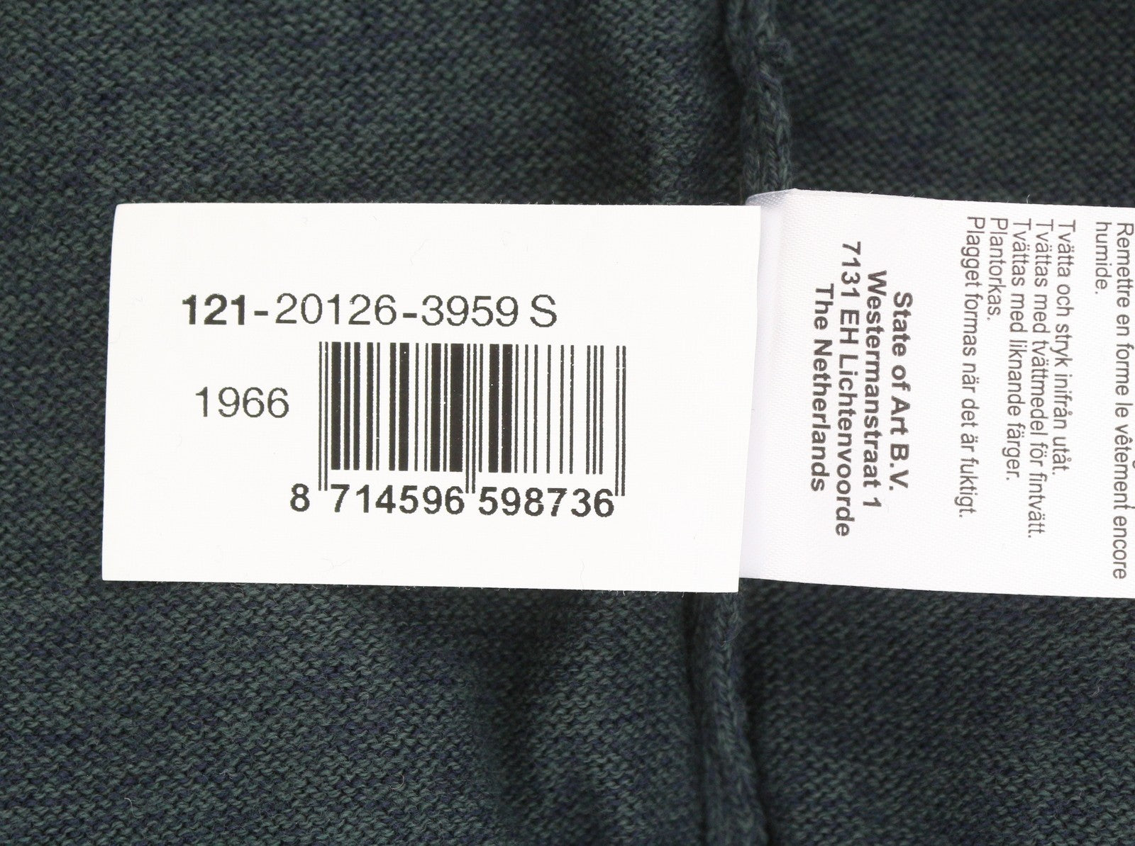 Maglione da uomo State Of Art grigio scuro melange lavorato a maglia con scollo a V