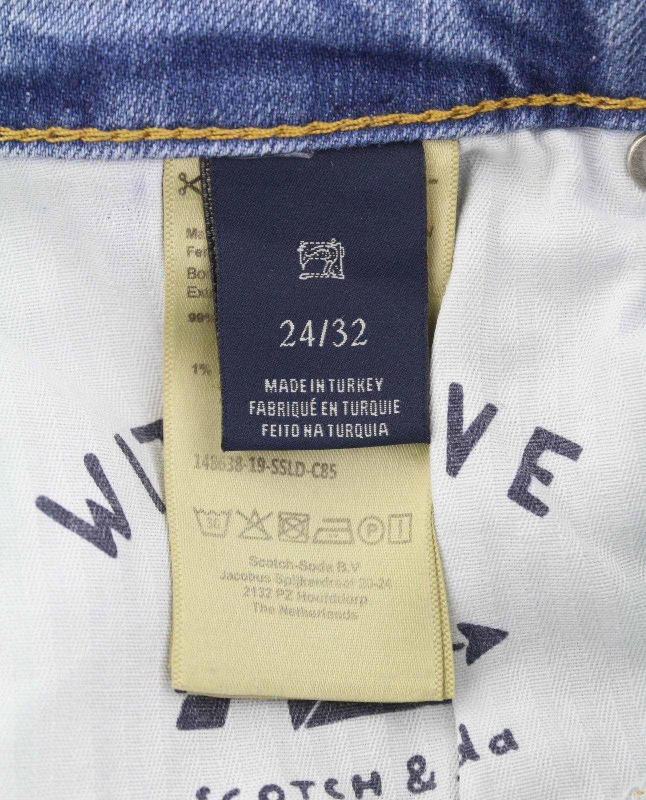 Scotch & Soda Dame Jeansblå knurhår Falmet Petite Slank kæreste