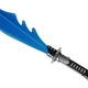 Arme de combat bleue machette rougeoyante