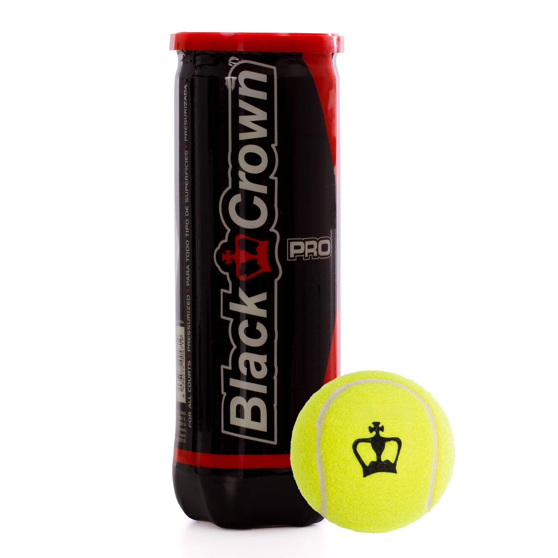 Black Crown Pro Padel Balls Tube Of 3