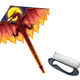 Large Dragon Kite Red Long Tail 170cm X 130cm