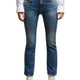 R13 Kick Fit Дамски дънки 26 Kelly Stretch Cropped Whiskers Faded Blue Ps26