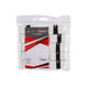 Saco com 12 overgrips pretos coroa lisos brancos