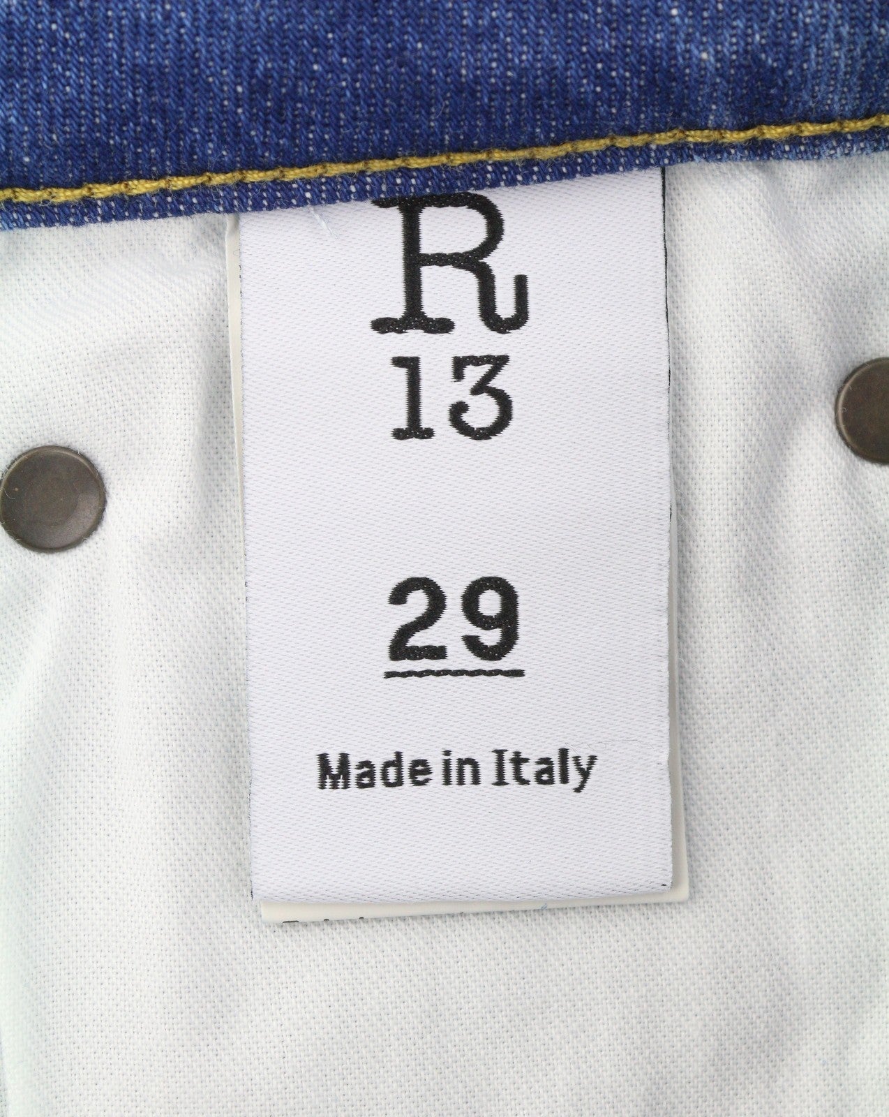 Jeans da donna R13 Kick Fit 29 Baffi tagliati elasticizzati Jasper Blu sbiadito Ps26