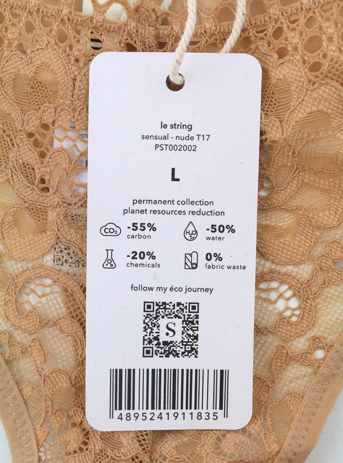 Scandale Le String Sensual-nude T17 Damenhöschen mit zartem Spitzeneinsatz im 3er-Pack