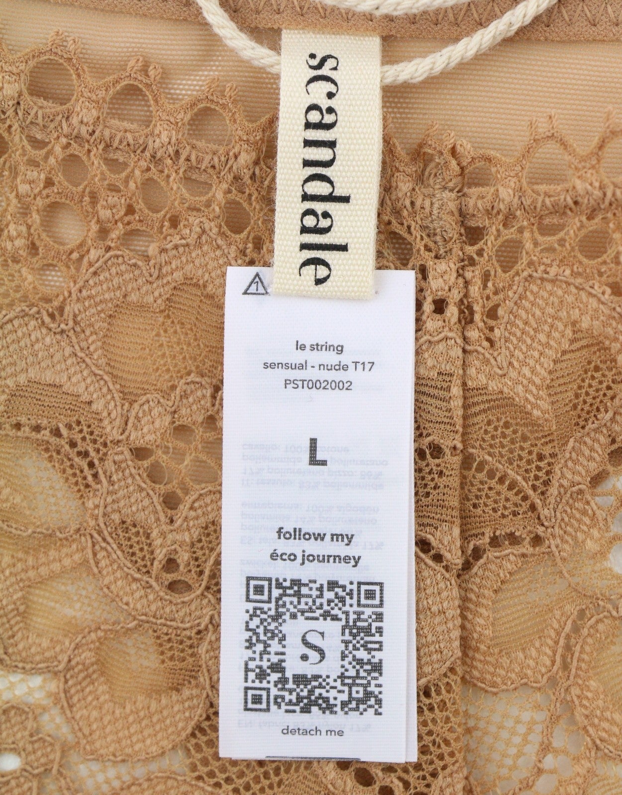 Scandale Le String Sensual-nude T17 Damenhöschen mit zartem Spitzeneinsatz im 3er-Pack