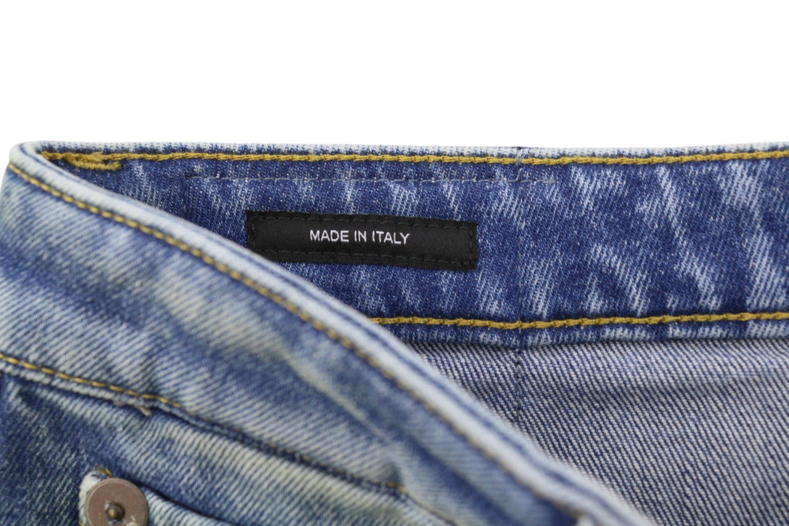 R13 Kick Fit Dame Jeans 26 Jasper Stretch Faded Whiskers Cropped Blue Ps26