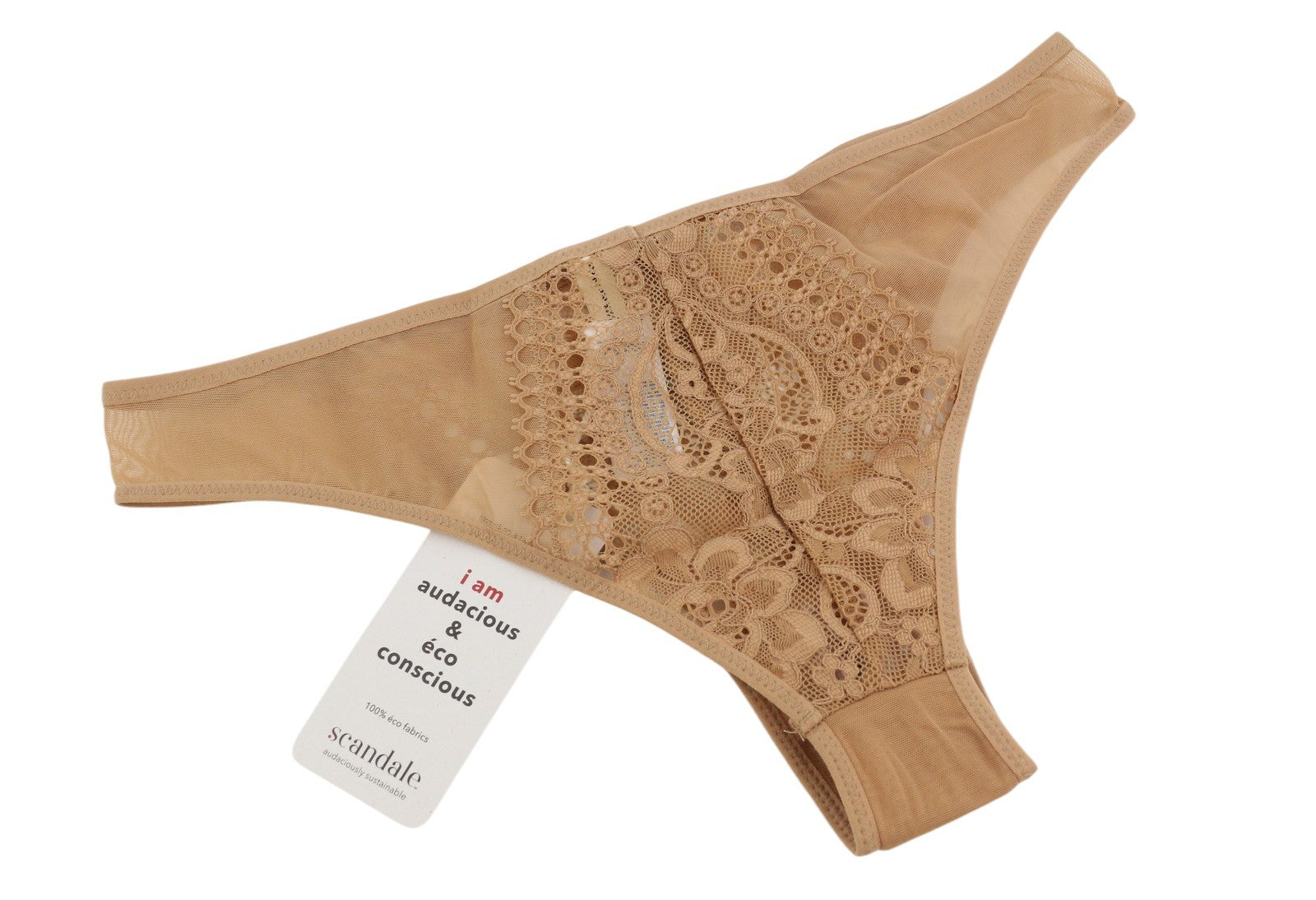 Dámské kalhotky Scandale Le Bresilien Sensual-nude T17 s brazilskou krajkou