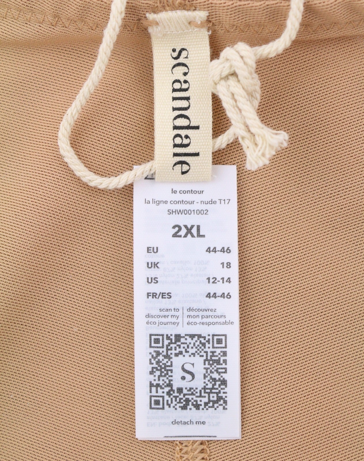 Scandale La Ligne Contour-nude T17 Women Panties 2xl Firming Panel Lace Trimmed