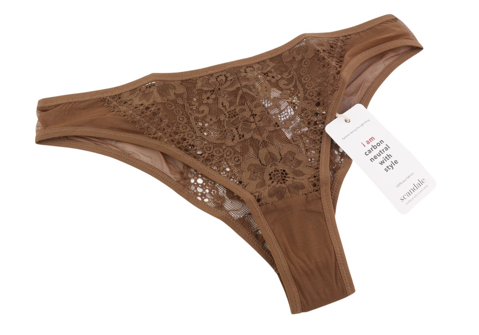 Scandale Le Bresilien Sensual-nude B18 Damen Höschenbraune Schnürsenkel 2er-Pack