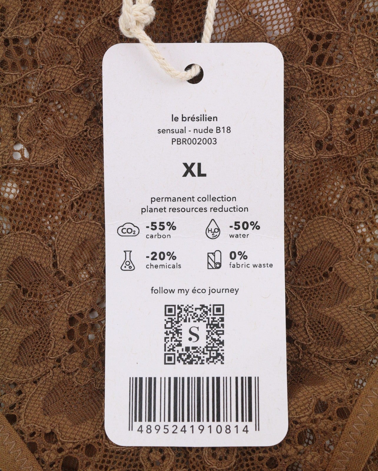 Scandale Le Bresilien Sensual-nude B18 Damen Höschenbraune Schnürsenkel 2er-Pack