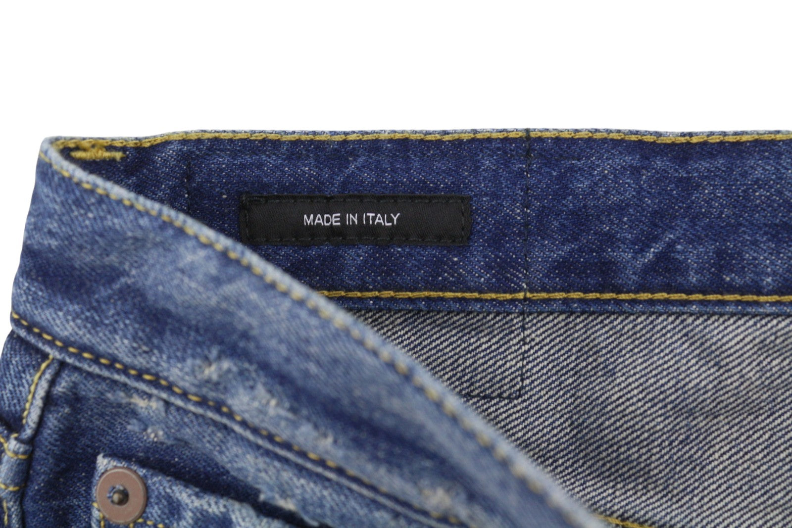 R13 D'arcy Loose Men Jeans 32 Oasis Blue Whiskers Faded Distress Wide Ps26