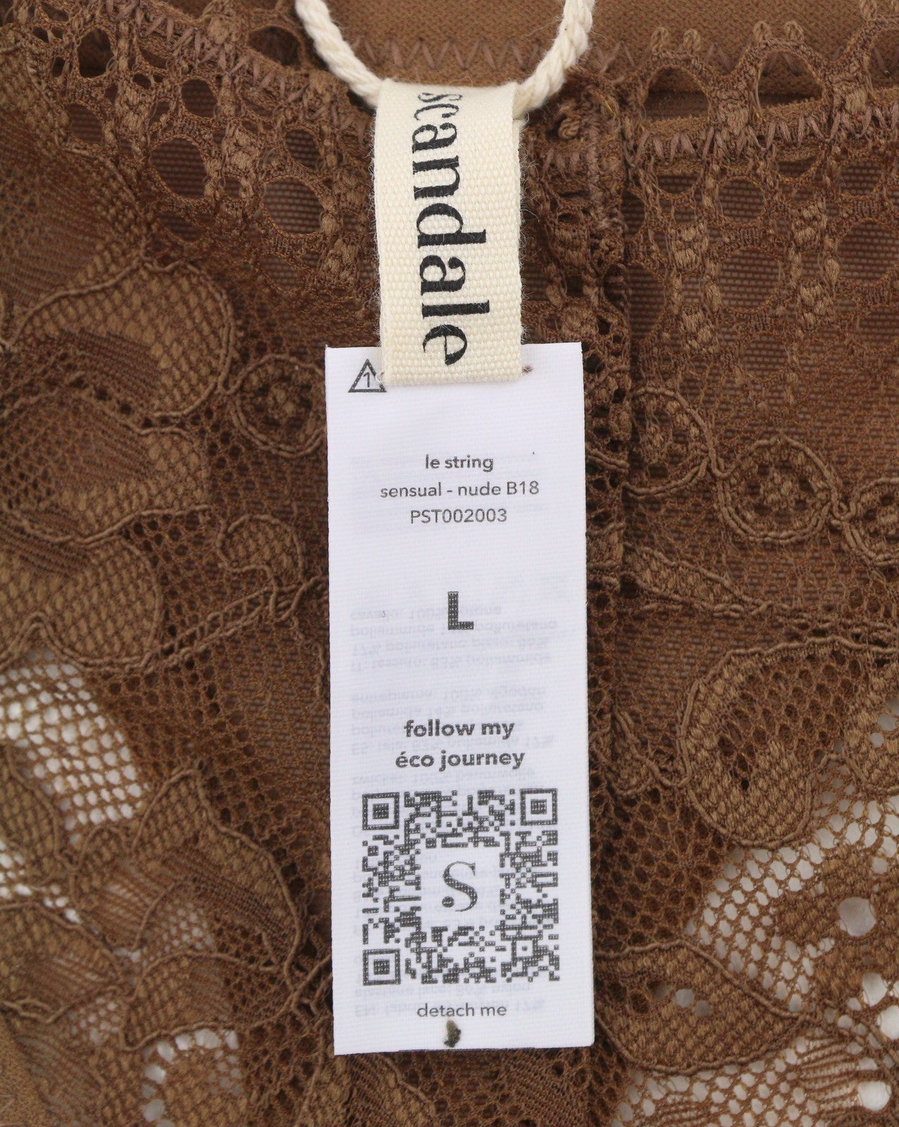 Scandale Le String Sensual-nude B18 Femme Culottesbrun Dos Transparent 2-pack