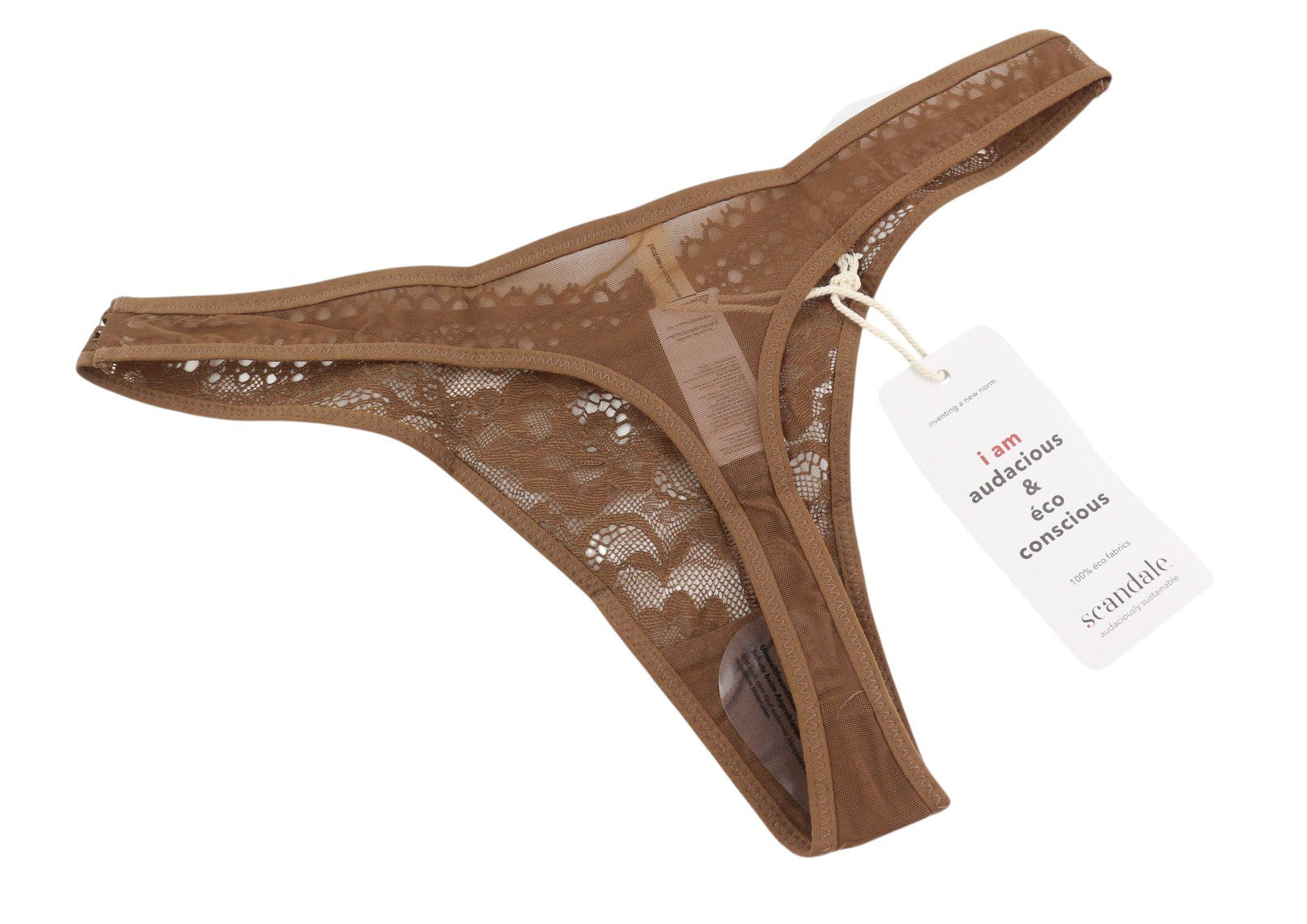 Scandale Le String Sensual-nude B18 Damen Höschenbraun Transparenter Rücken 2er-Pack