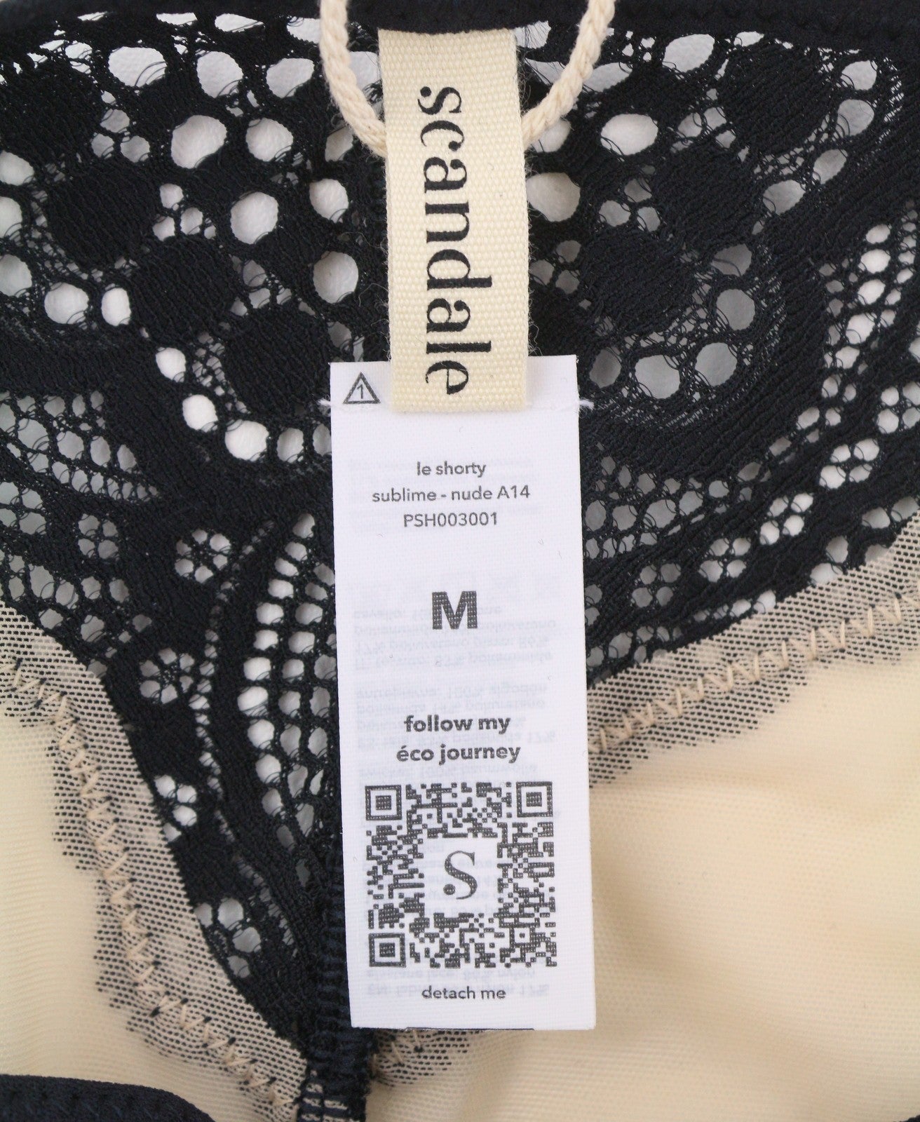 Scandale Le Shorty Sublime-nude A14 Mutandine da donna con lacci in tulle trasparente, confezione da 3