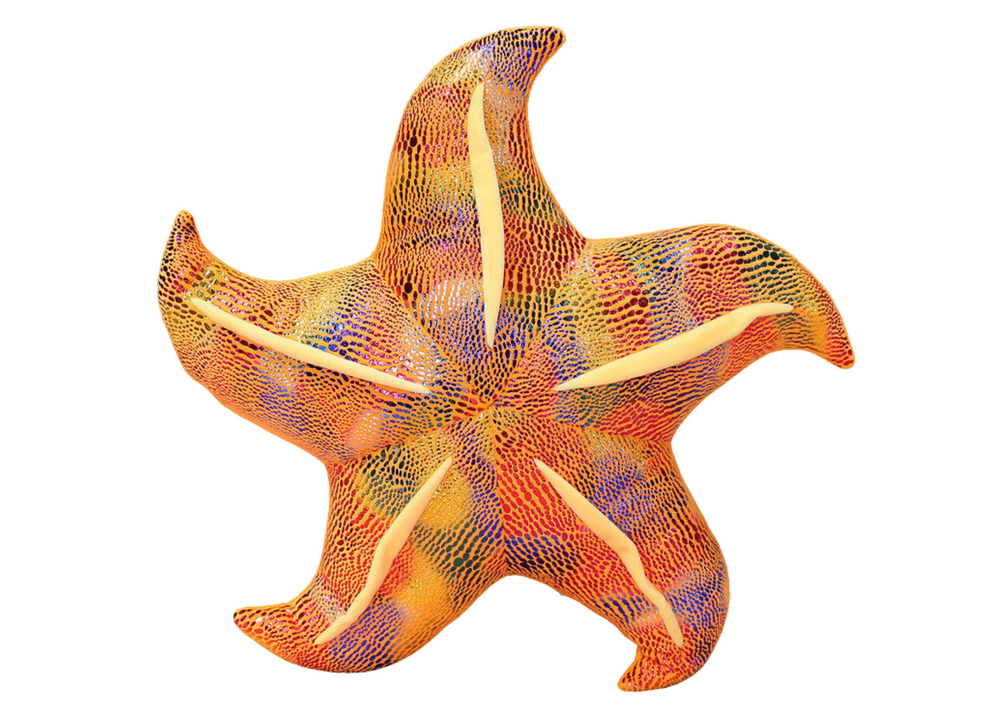 Maskottchen-Plüsch-Seestern-gelbes Kissen 20 cm