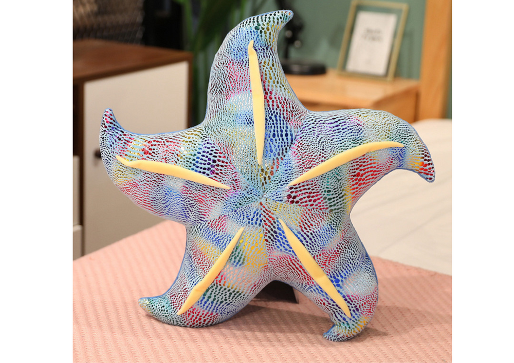 Mascot Plush Starfish Blue Pillow 45 Cm