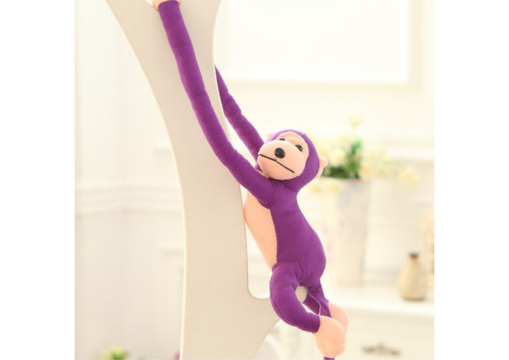 Plush Monkey Mascot With Sound Purple 60 Cm