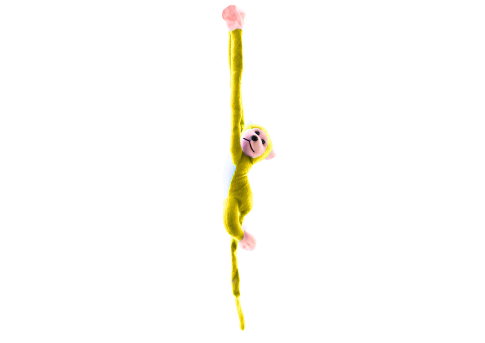 Plush Monkey Mascot With Sound Yellow 60 Cm