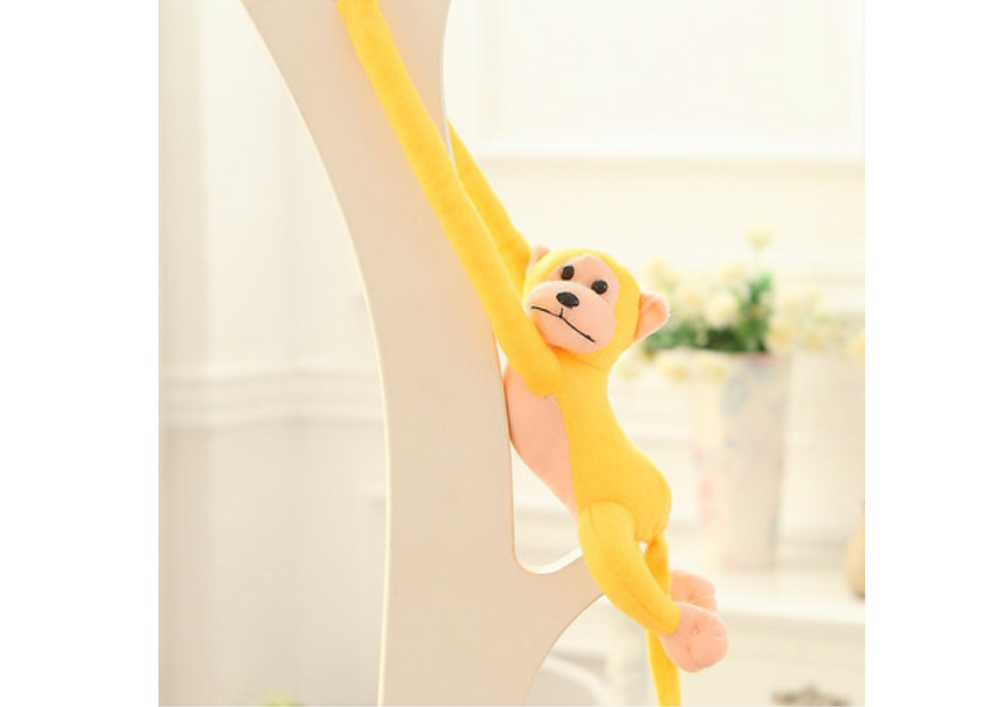 Plush Monkey Mascot With Sound Yellow 60 Cm