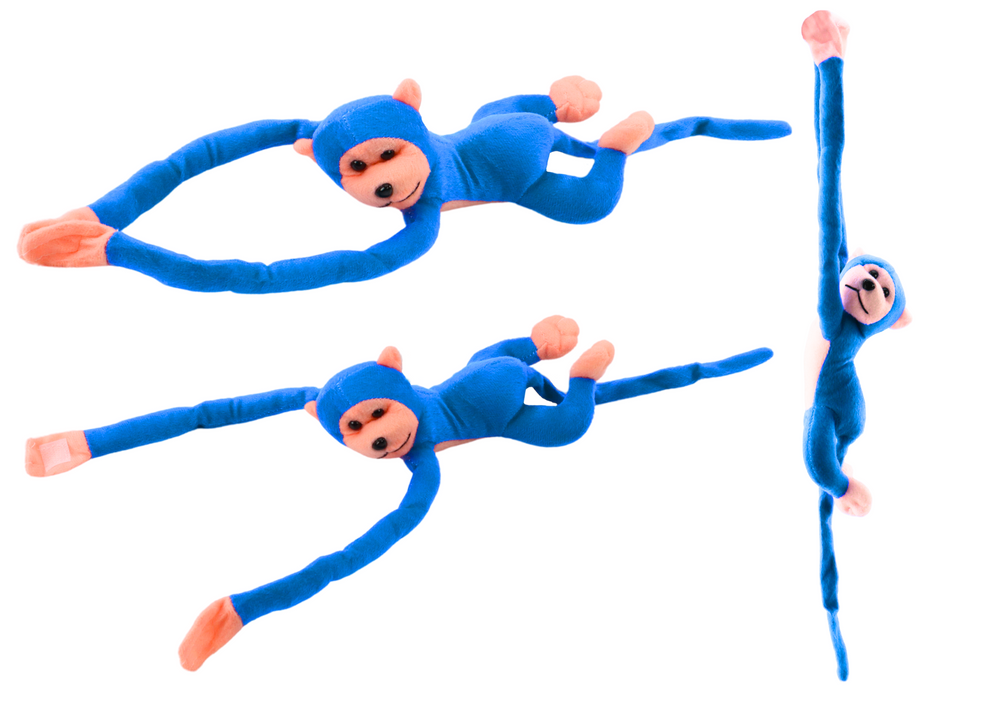 Plush Monkey Mascot With Sound Blue 80 Cm