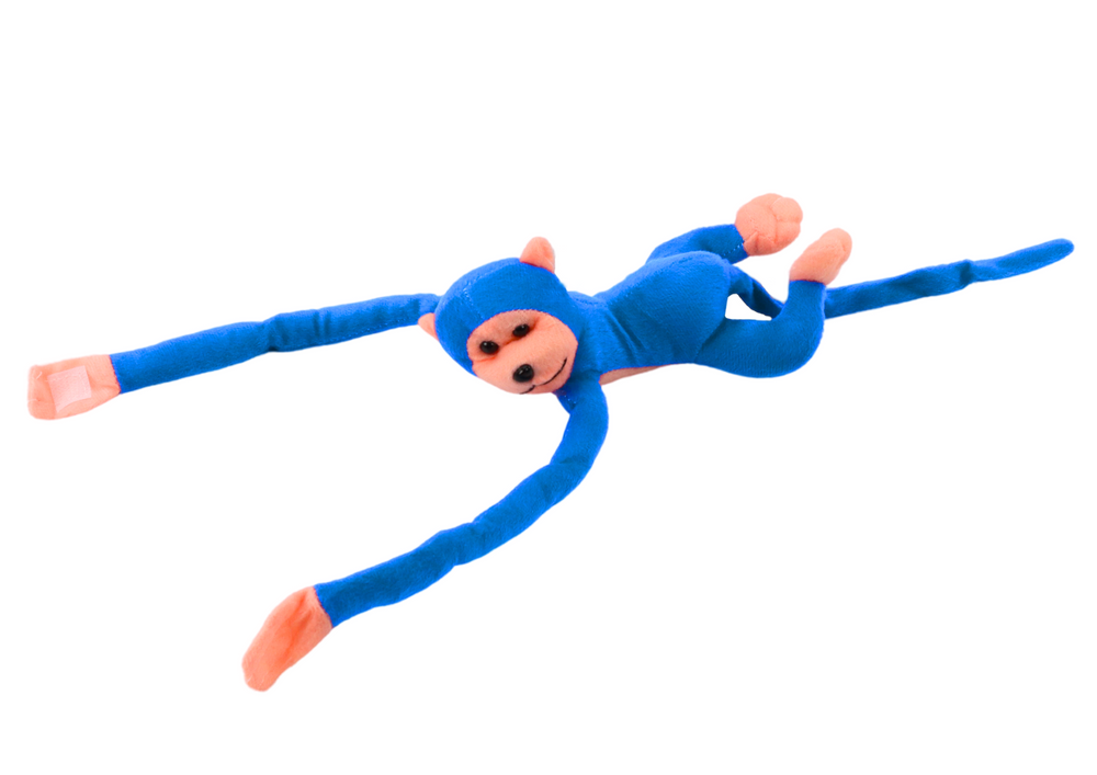 Plush Monkey Mascot With Sound Blue 80 Cm