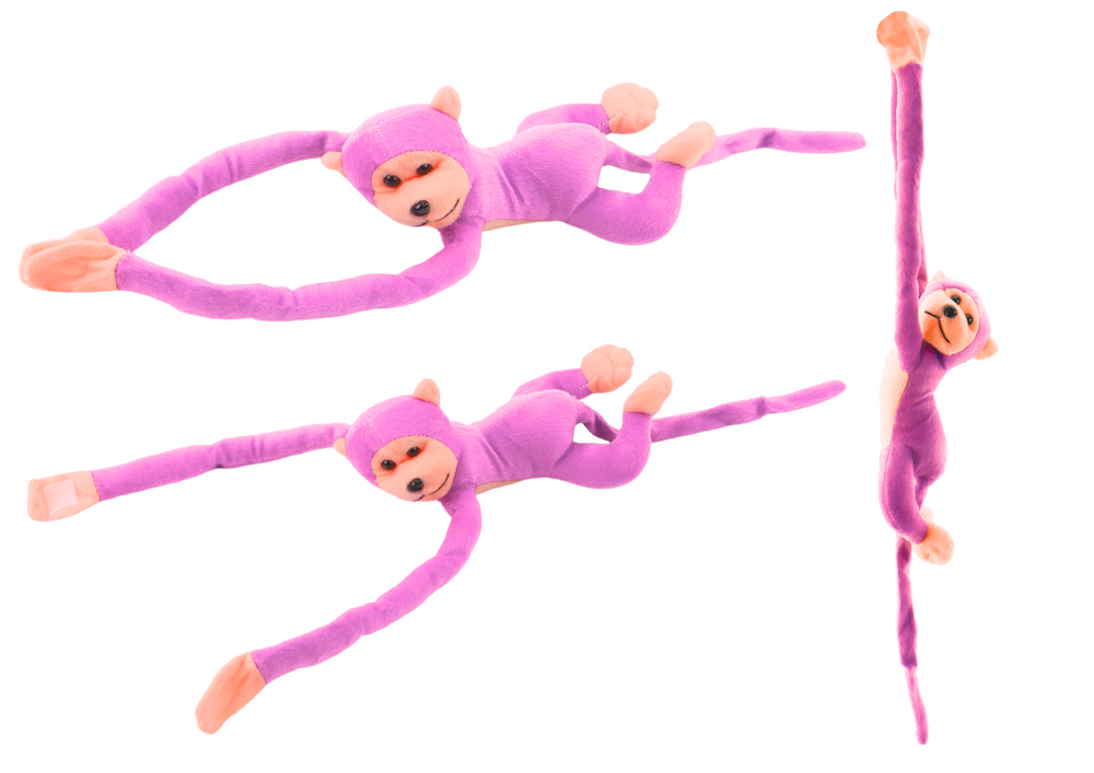 Plush Monkey Mascot With Sound Pink 80 Cm