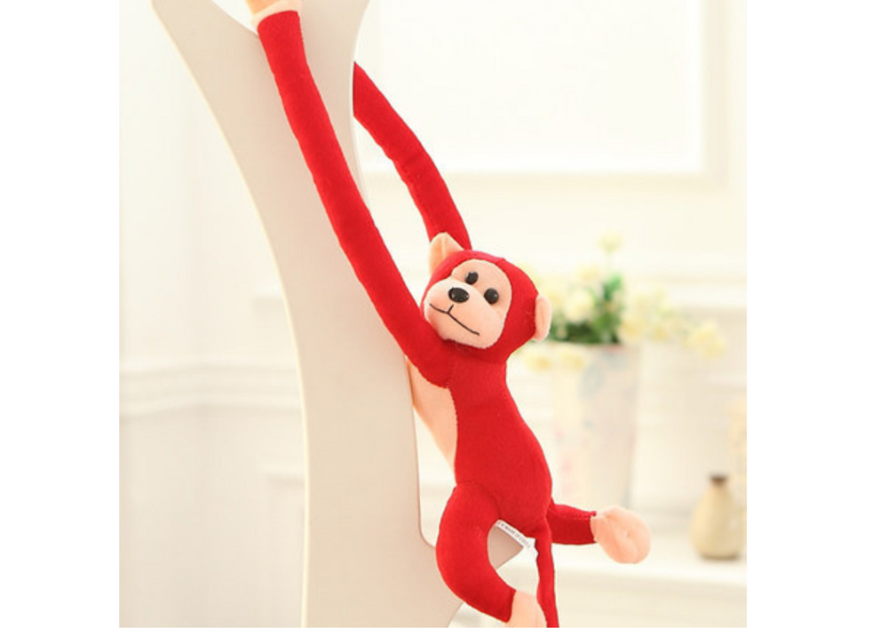 Plush Monkey Mascot With Sound Red 80 Cm