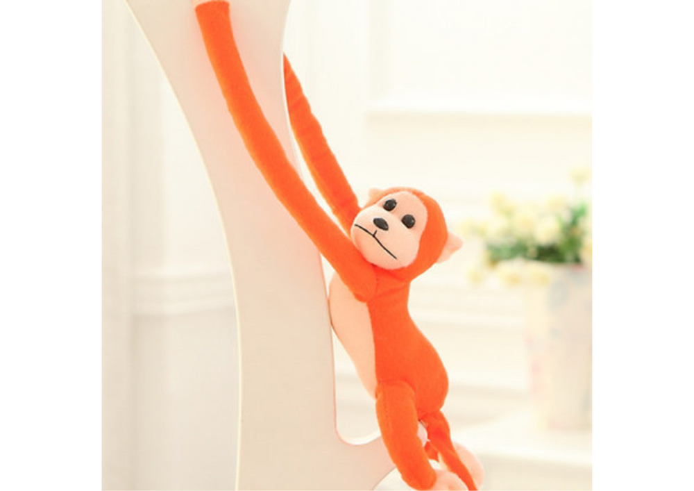 Plush Monkey Mascot With Sound Orange 80 Cm