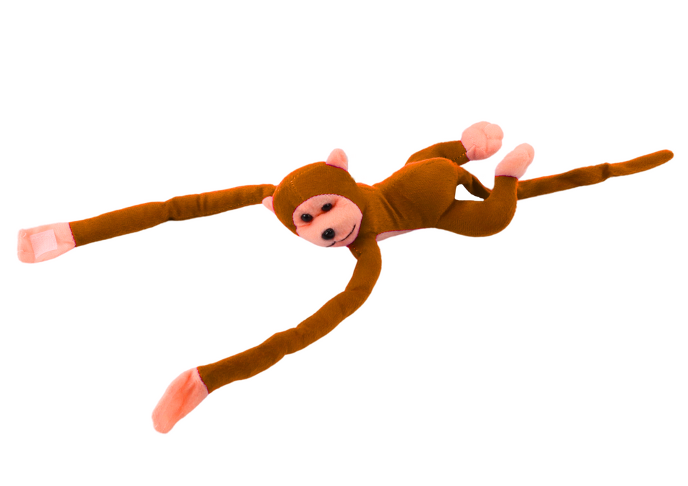 Plush Monkey Mascot With Sound Light Brown 80 Cm