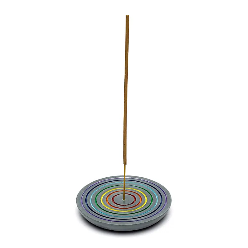 Quemador de varillas de incienso, esteatita arcoíris negra, 10 cm, paquete de 3 piezas